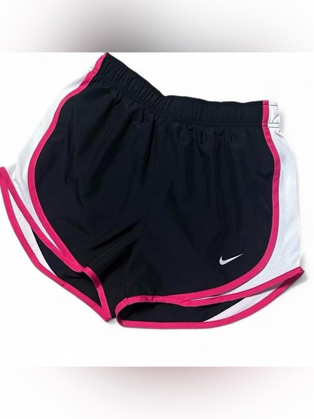 🎁5 FOR $50 SALE🎁 Nike Dri-Fit Black Running Shorts with White & Pink Accents